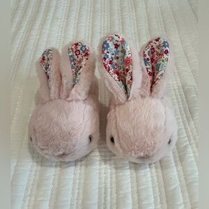 Fluffy Bunny Kids Slippers in Pink